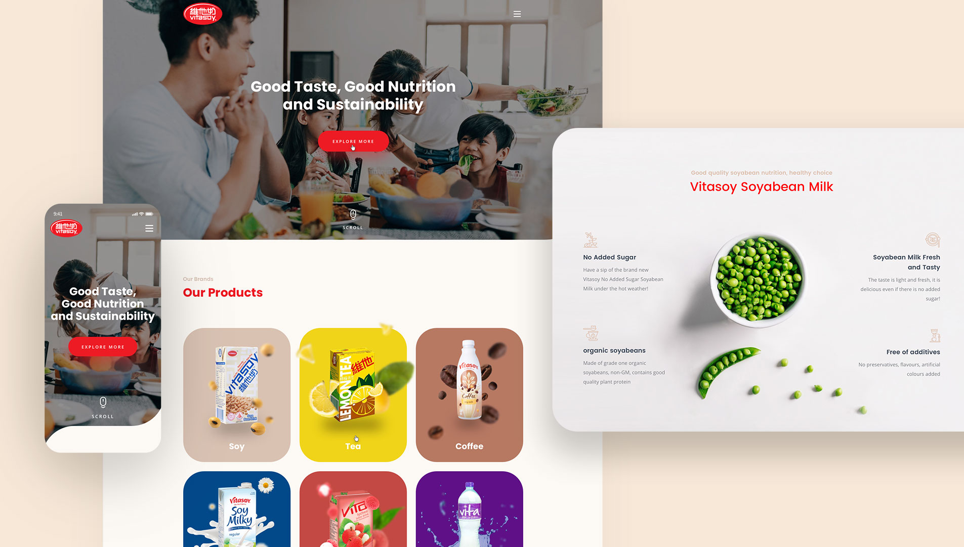 web design singapore vitasoy slideshow 01 - Vitasoy